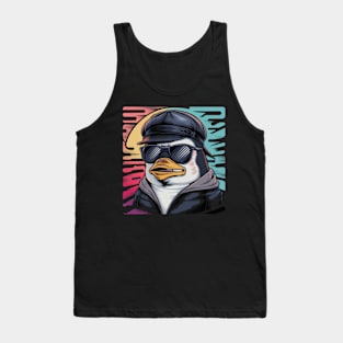 Sulky Penguin Japanese Art Print Tank Top